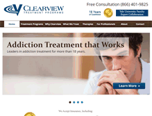 Tablet Screenshot of clearviewtreatment.com